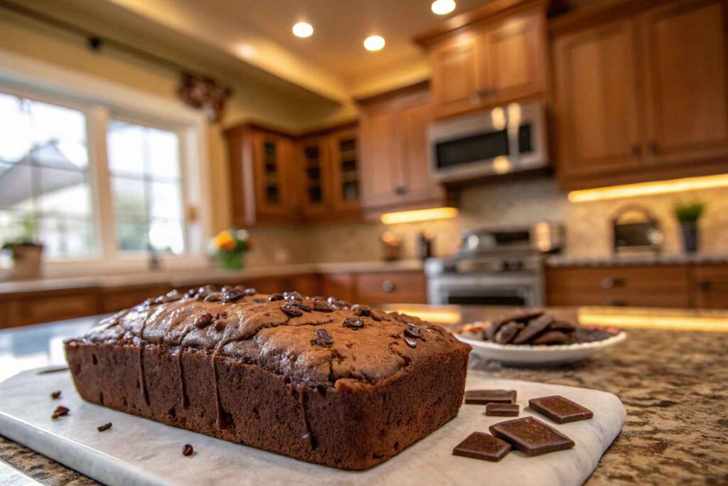 Hot Fudge Brownie Bread