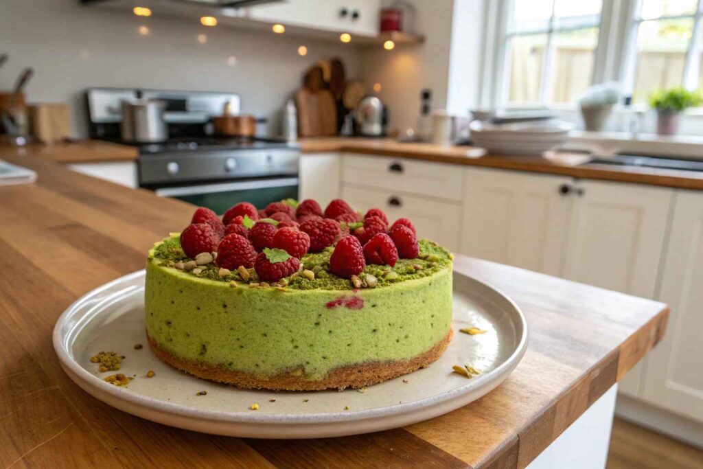 Pistachio Raspberry Cake