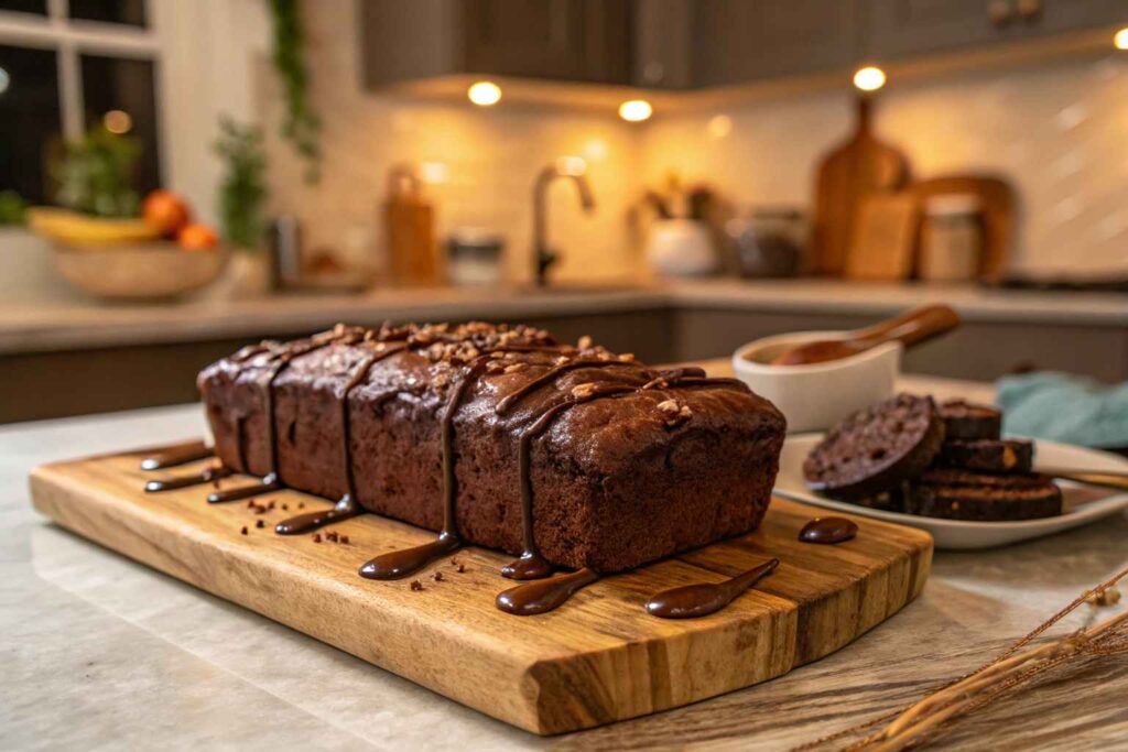 Hot Fudge Brownie Bread