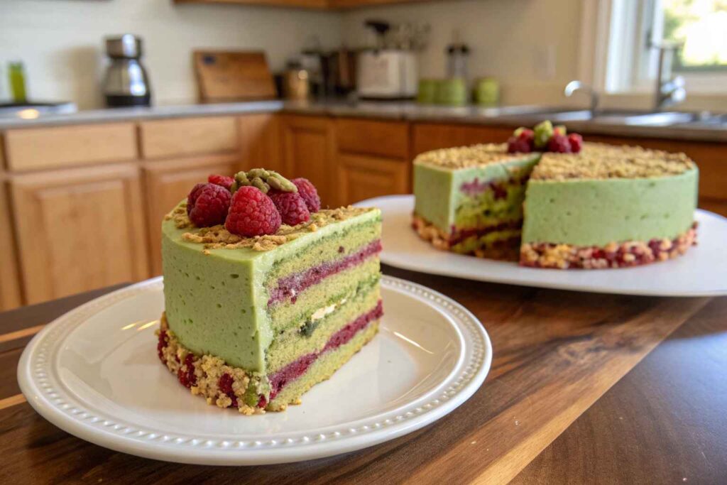 Pistachio Raspberry Cake