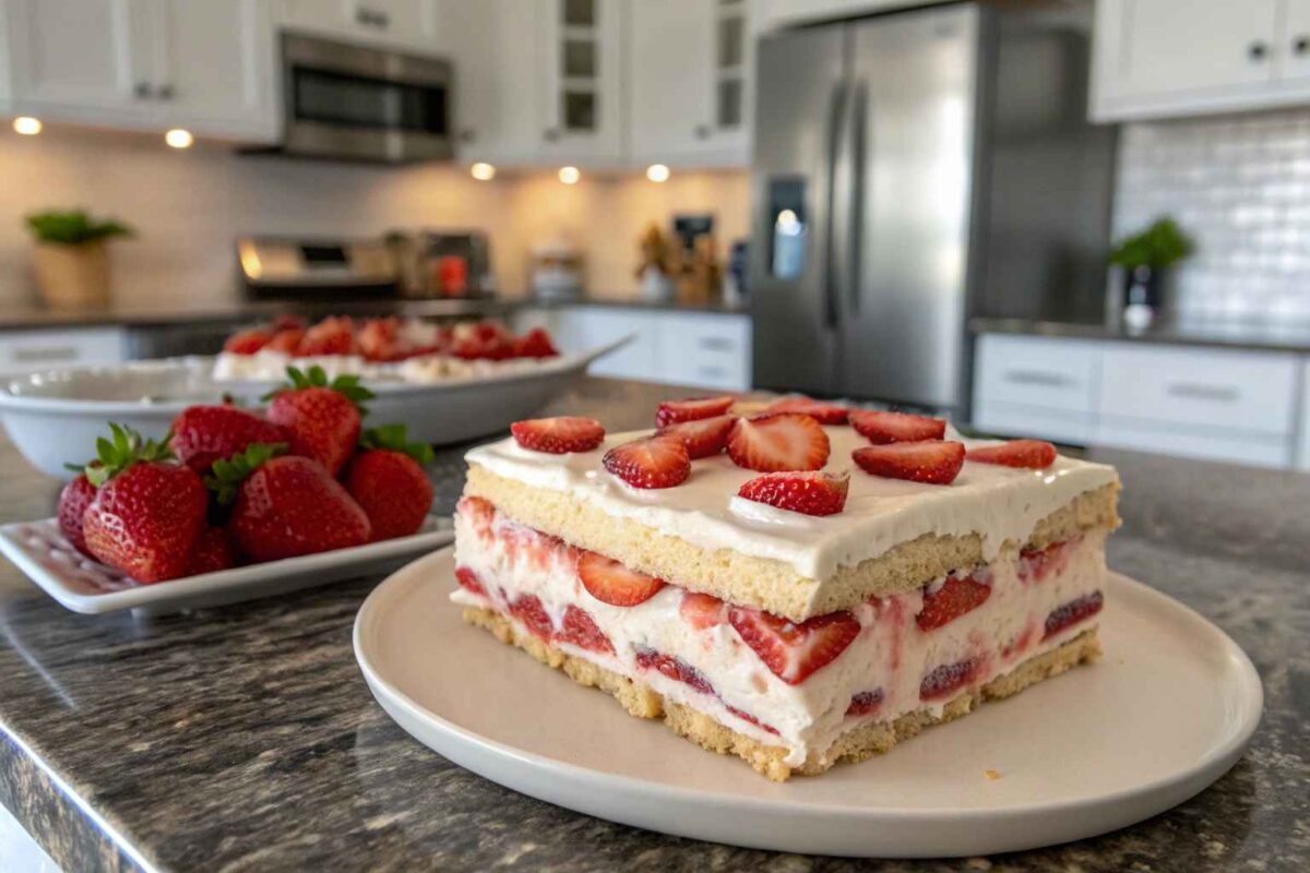 Strawberry Icebox Cake {No Bake}