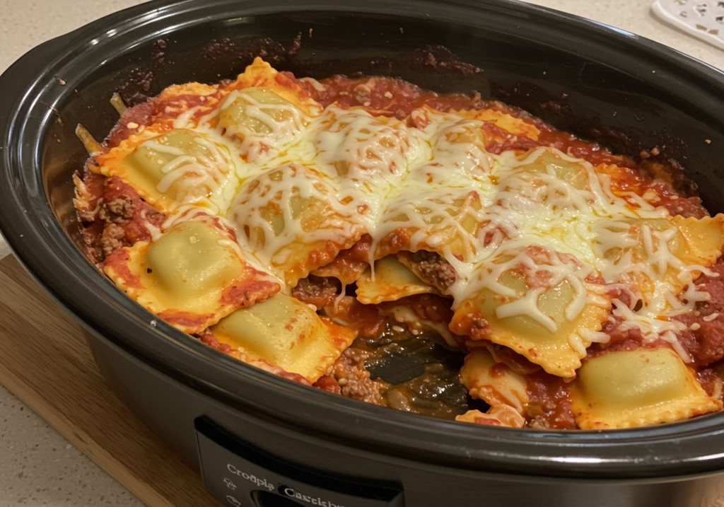 crockpot ravioli lasagna