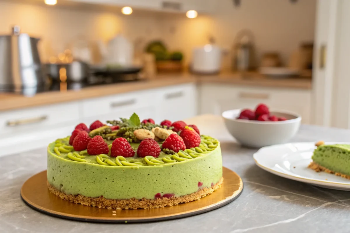 Pistachio Raspberry Cake