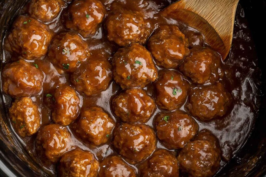 Crockpot Salisbury Steak Meatballs